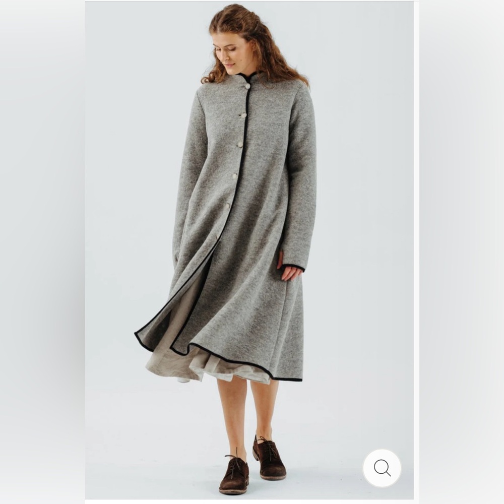 Son de Flor classic wool light grey coat size small but fits like large / xl